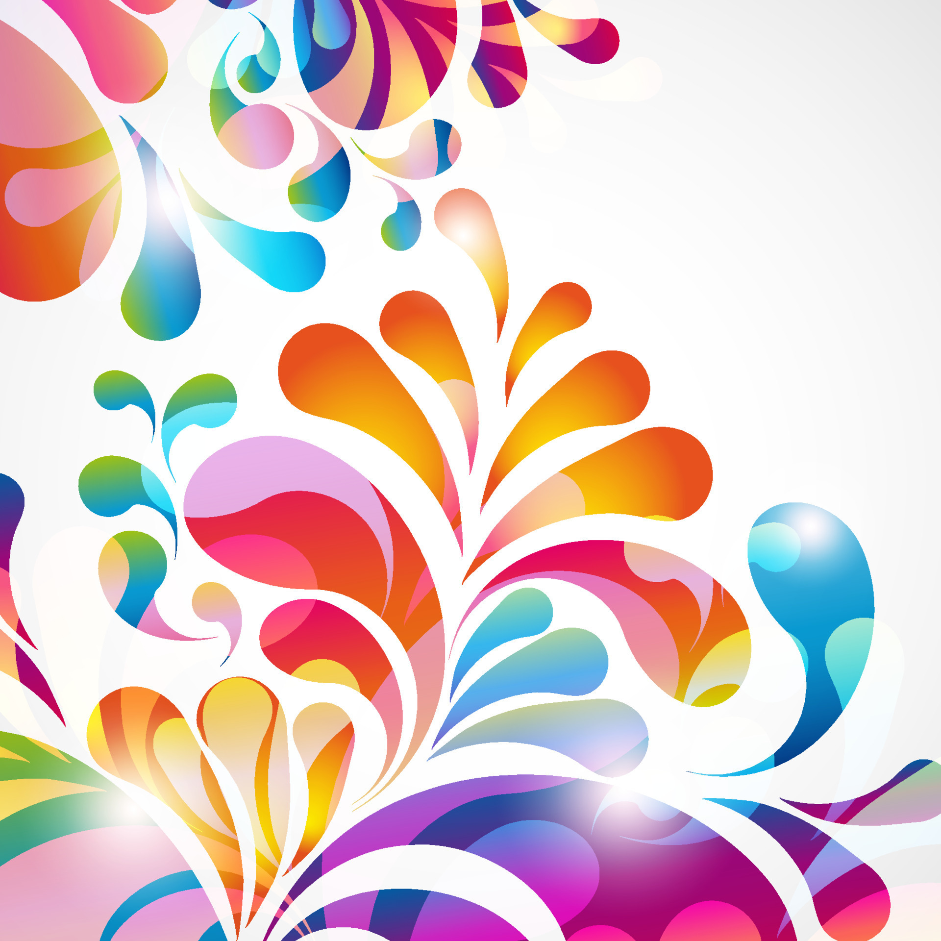 Abstract background with bright teardrop-shaped arches. 12693715 Vector