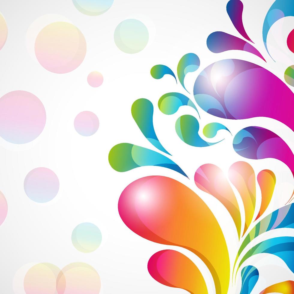 Abstract background with bright teardrop-shaped arches. vector