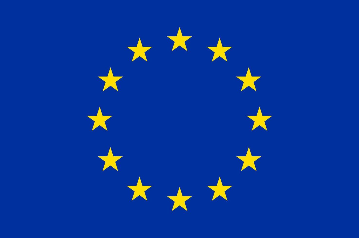 Flag of European Union. Symbol of Independence Day, souvenir soccer game, button language, icon. vector