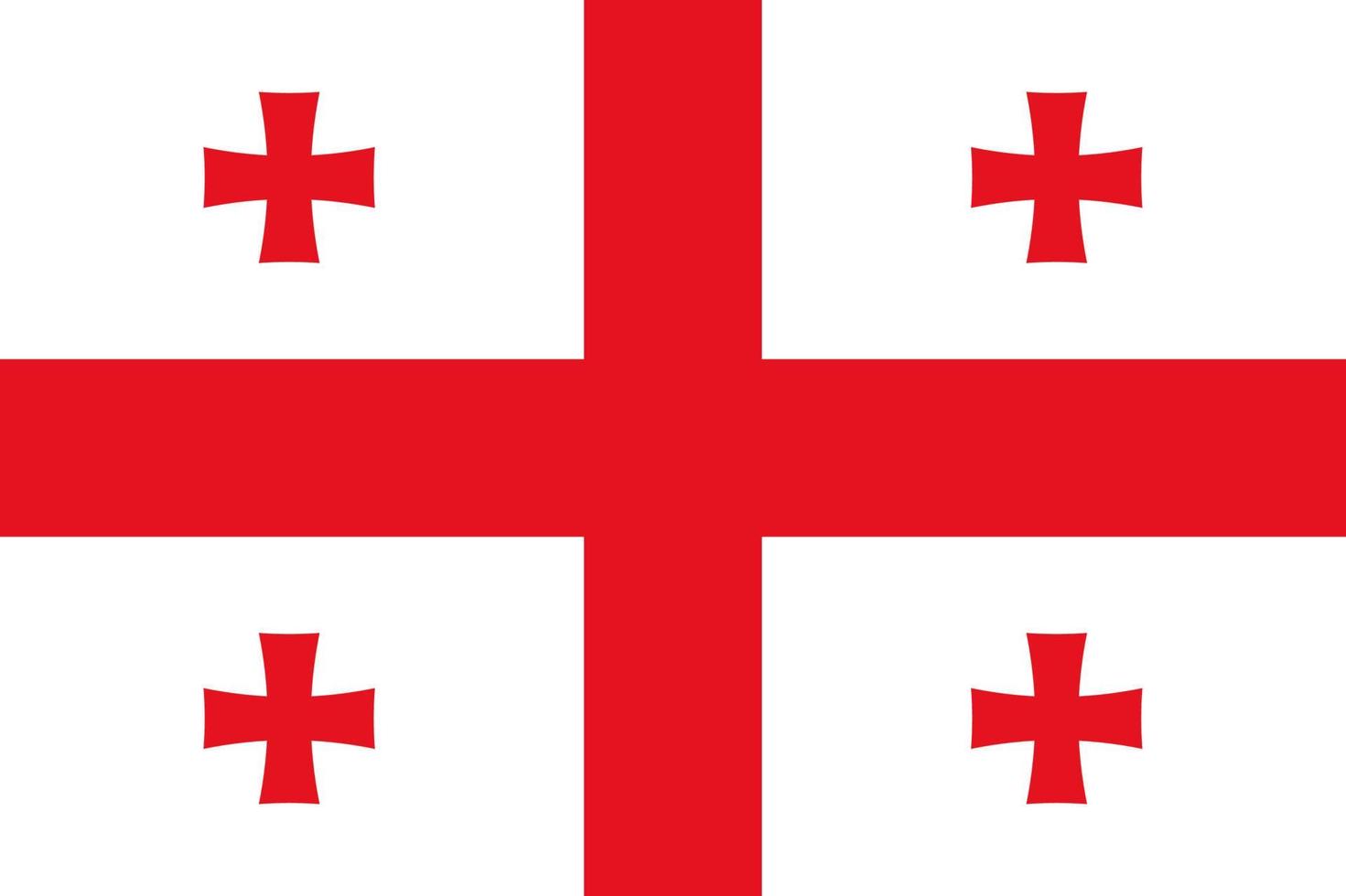 Flag of Georgia. Symbol of Independence Day, souvenir sport game, button language, icon. vector