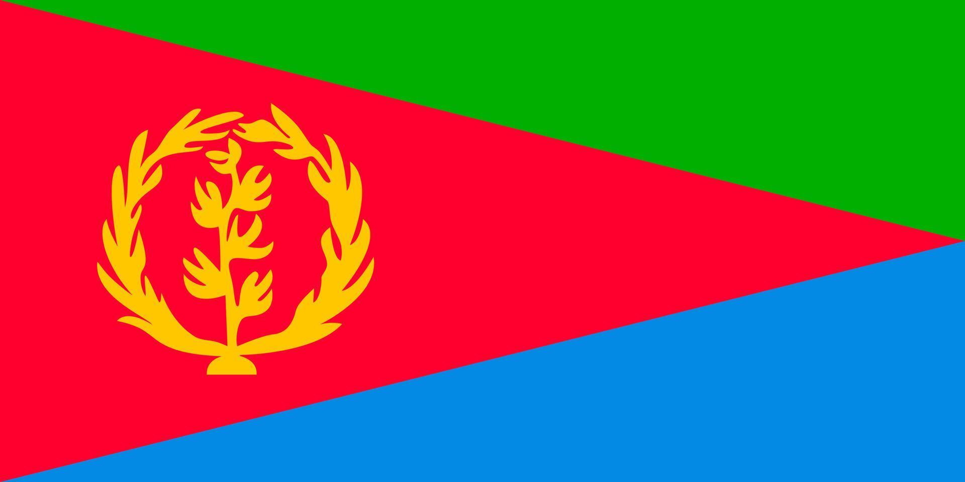 bandera de eritrea. símbolo del día de la independencia, juego deportivo de recuerdo, idioma de botones, icono. vector