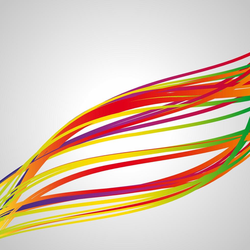 Waves lines. Multicolor abstract bright background. Elements for design. Eps10. vector