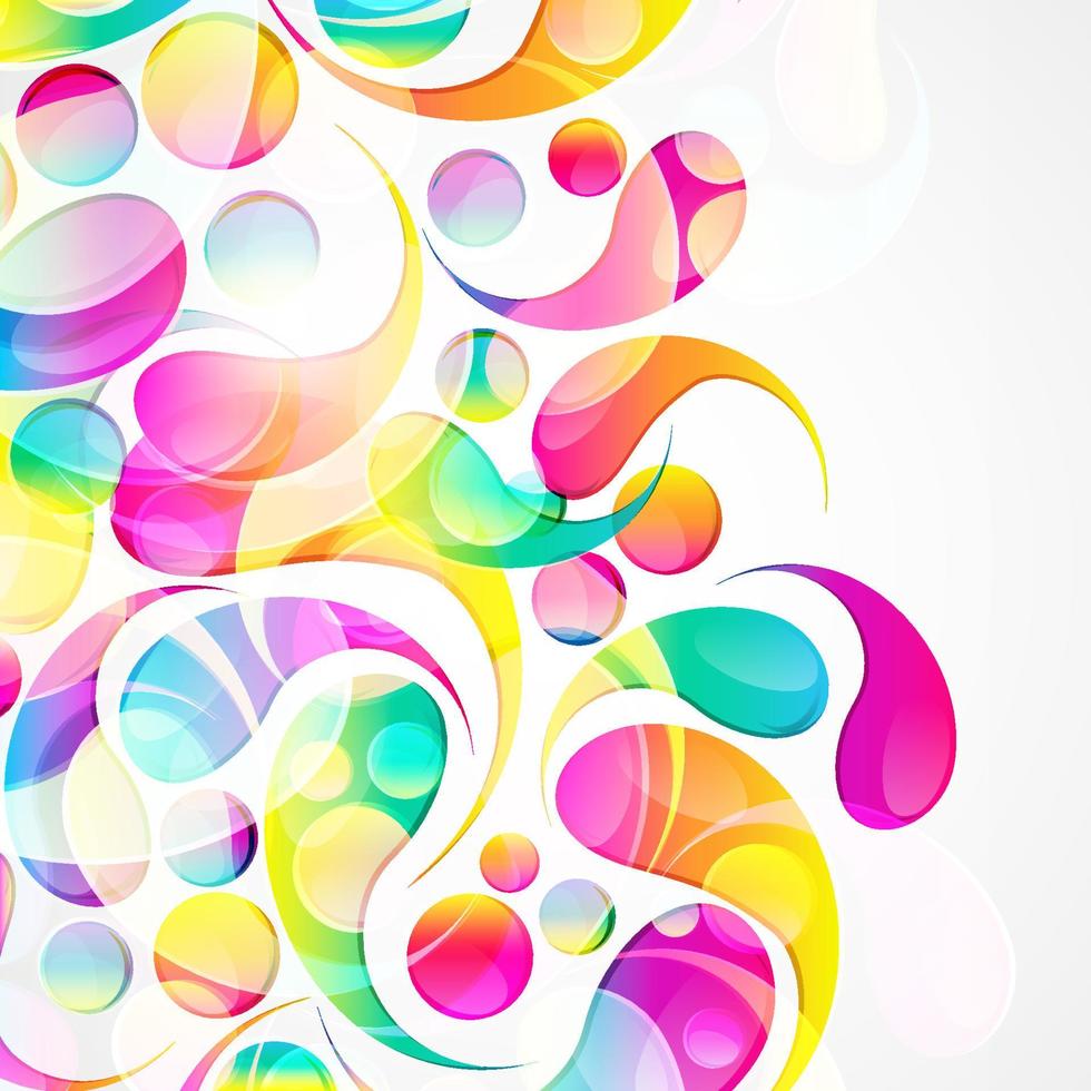 Abstract colorful arc-drop background. Vector. vector