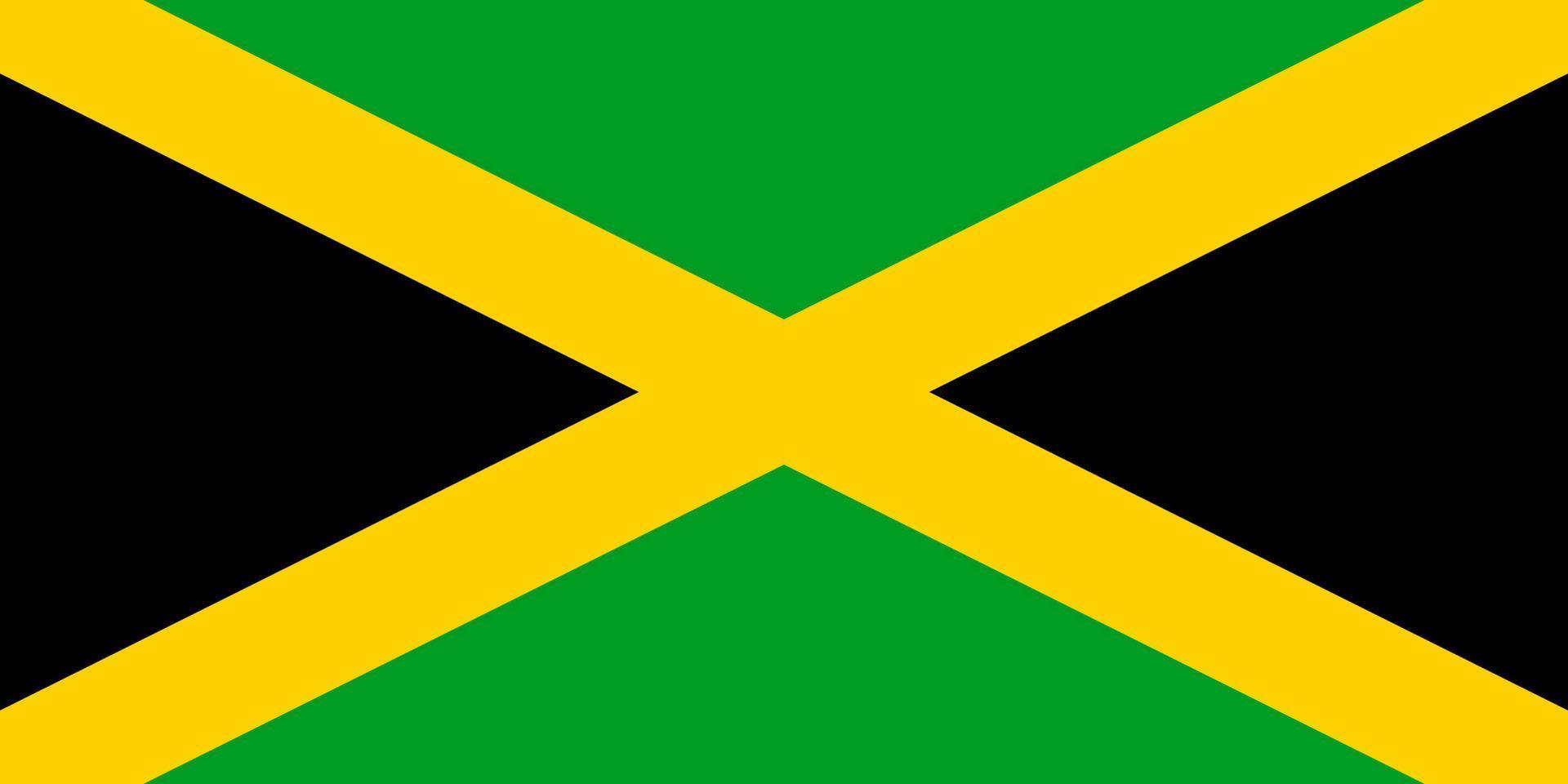 bandera de Jamaica. símbolo del día de la independencia, juego deportivo de recuerdo, idioma de botones, icono. vector