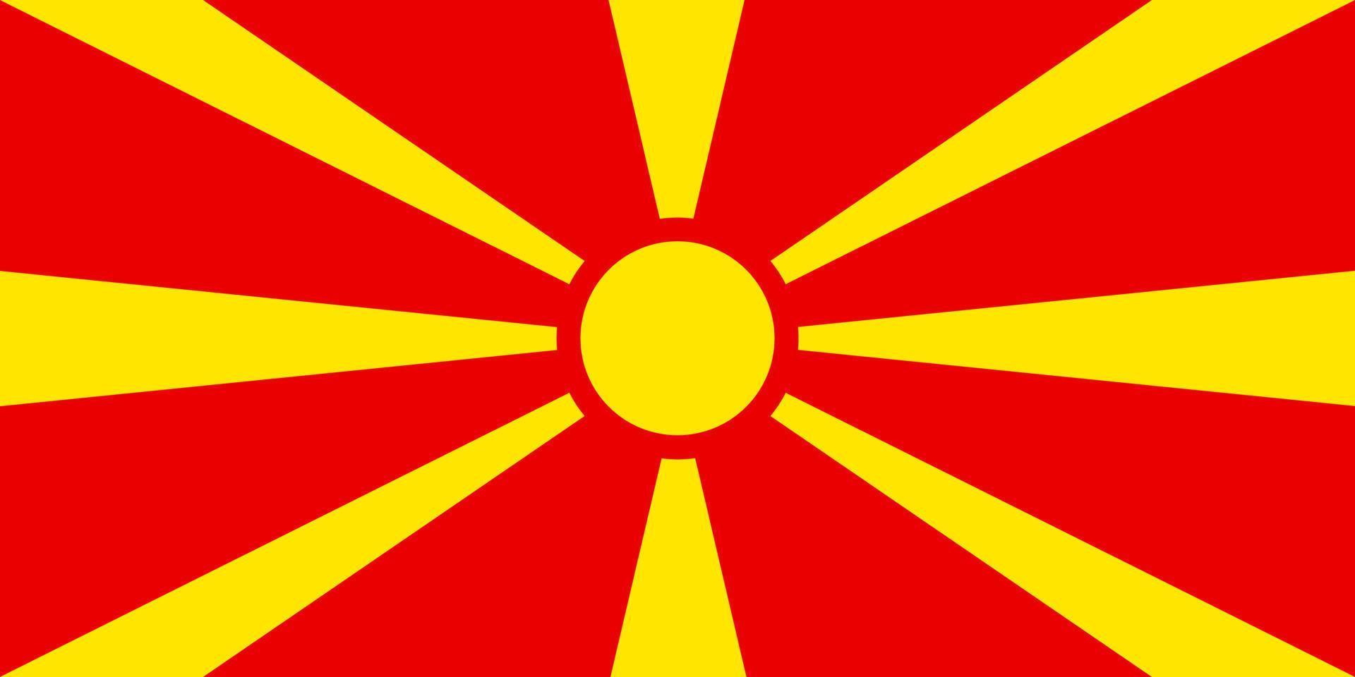 Flag of Macedonia. Symbol of Independence Day, souvenir sport game, button language, icon. vector