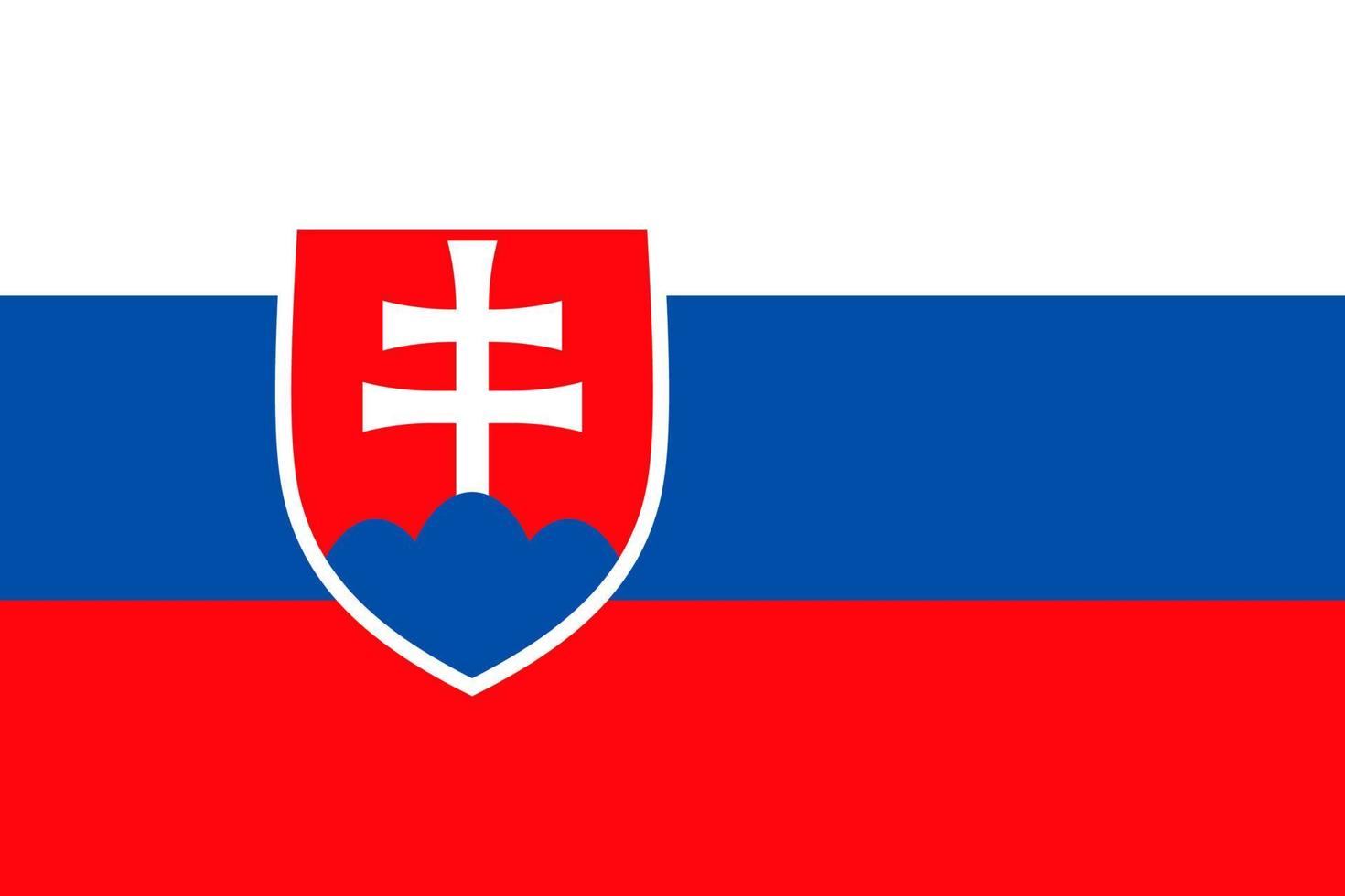 Flag of Slovakia. Symbol of Independence Day, souvenir soccer game, button language, icon. vector