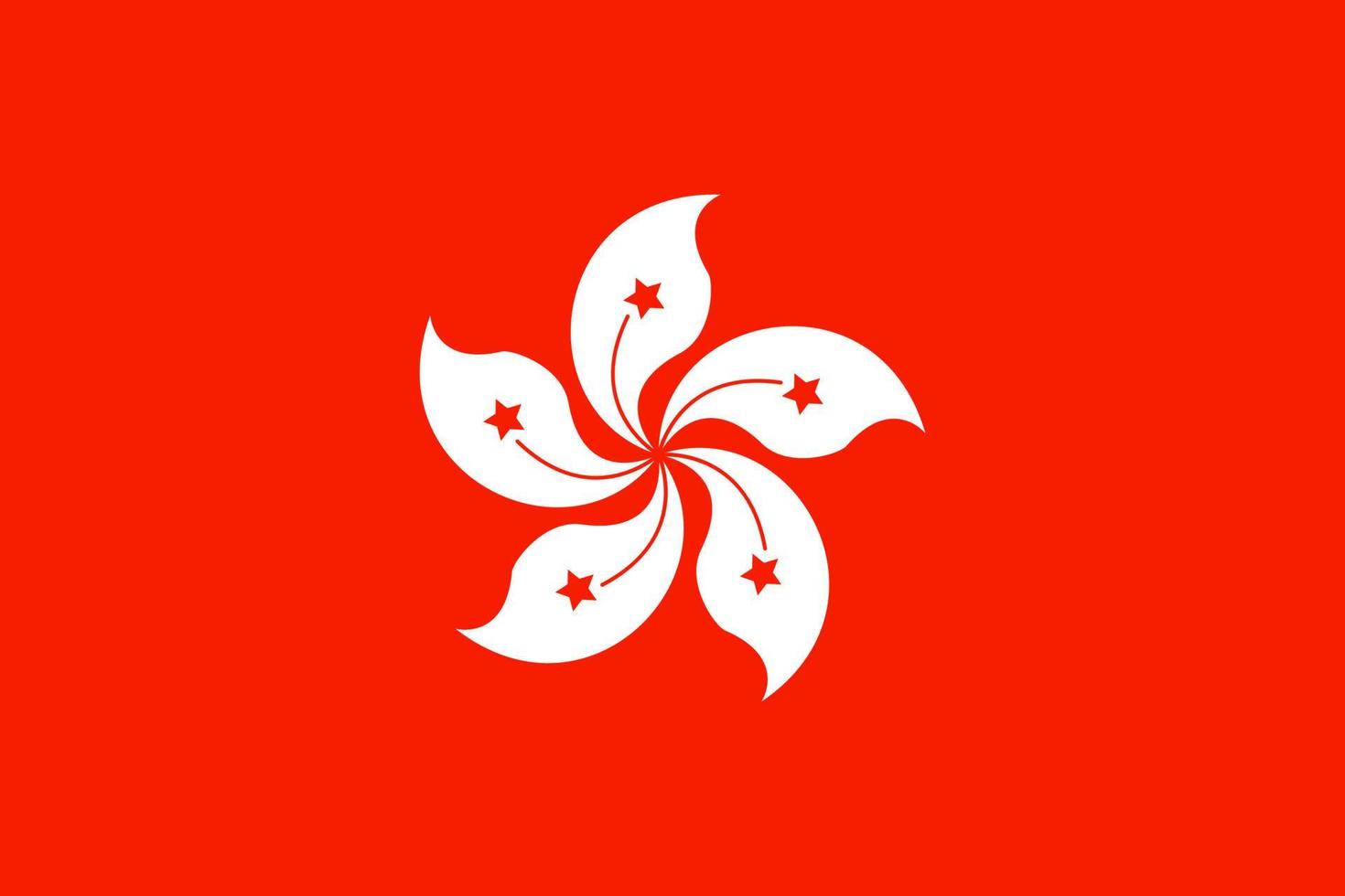Flag of Hong Kong. Symbol of Independence Day, souvenir sport game, button language, icon. vector