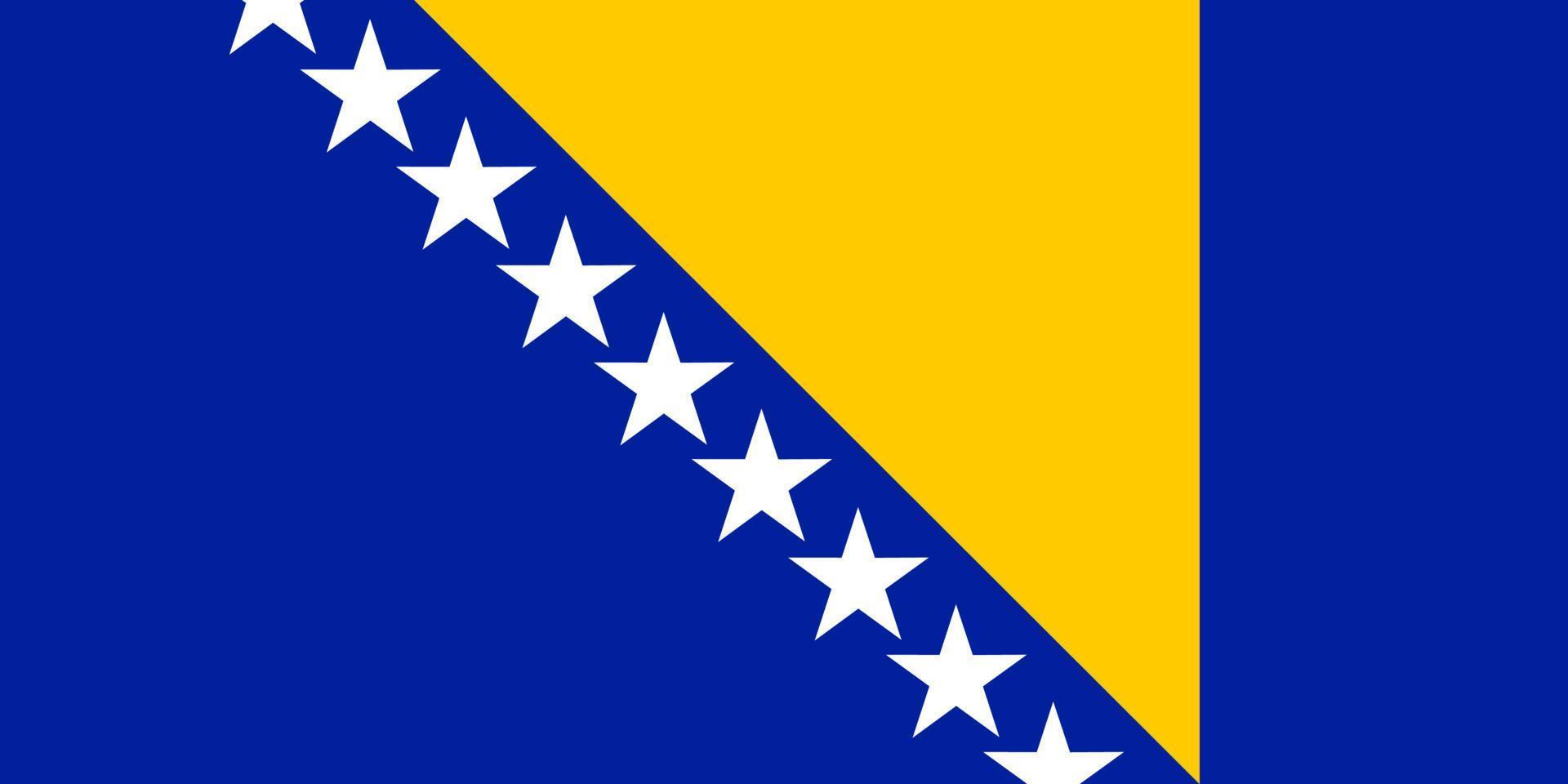 Flag of Bosnia and Herzegovina. Symbol of Independence Day, souvenir sport game, button language, icon. vector