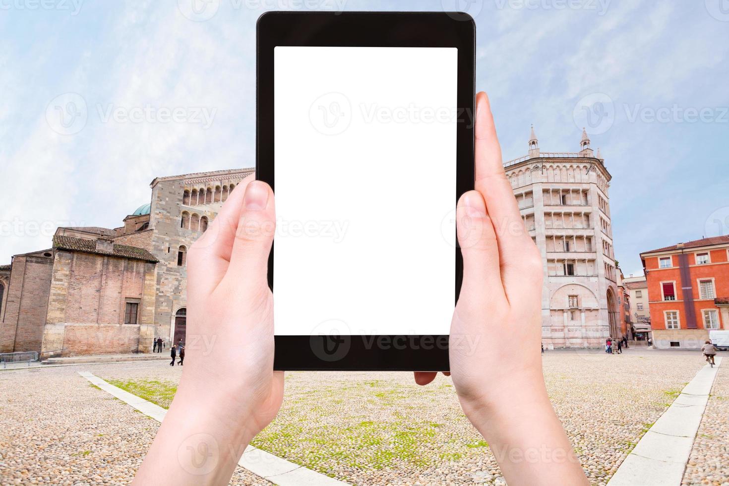 tourist photographs of Piazza del Duomo, Parma photo