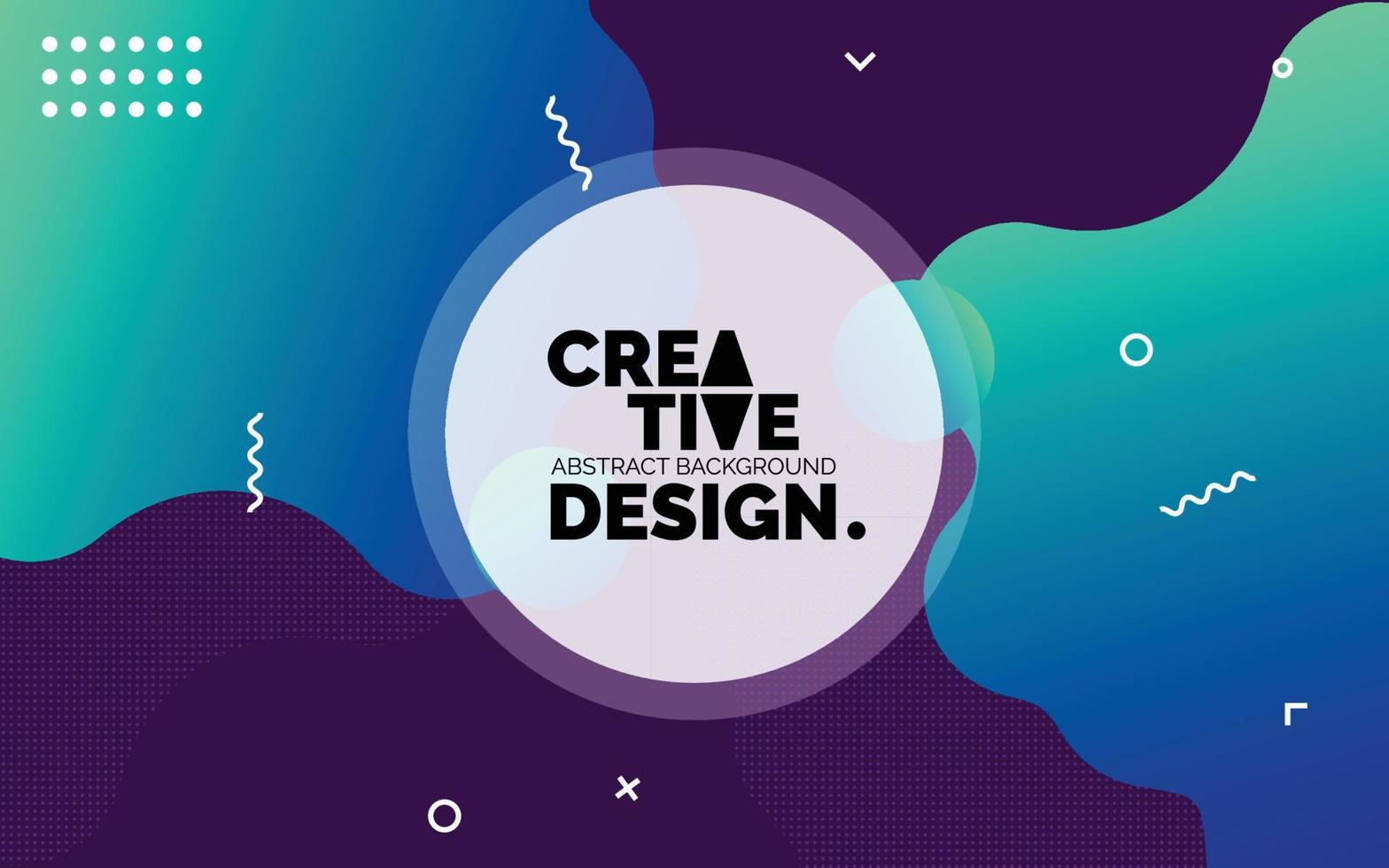 Colorful Creative template banner with gradient color. Design with liquid shape. Vector illustration