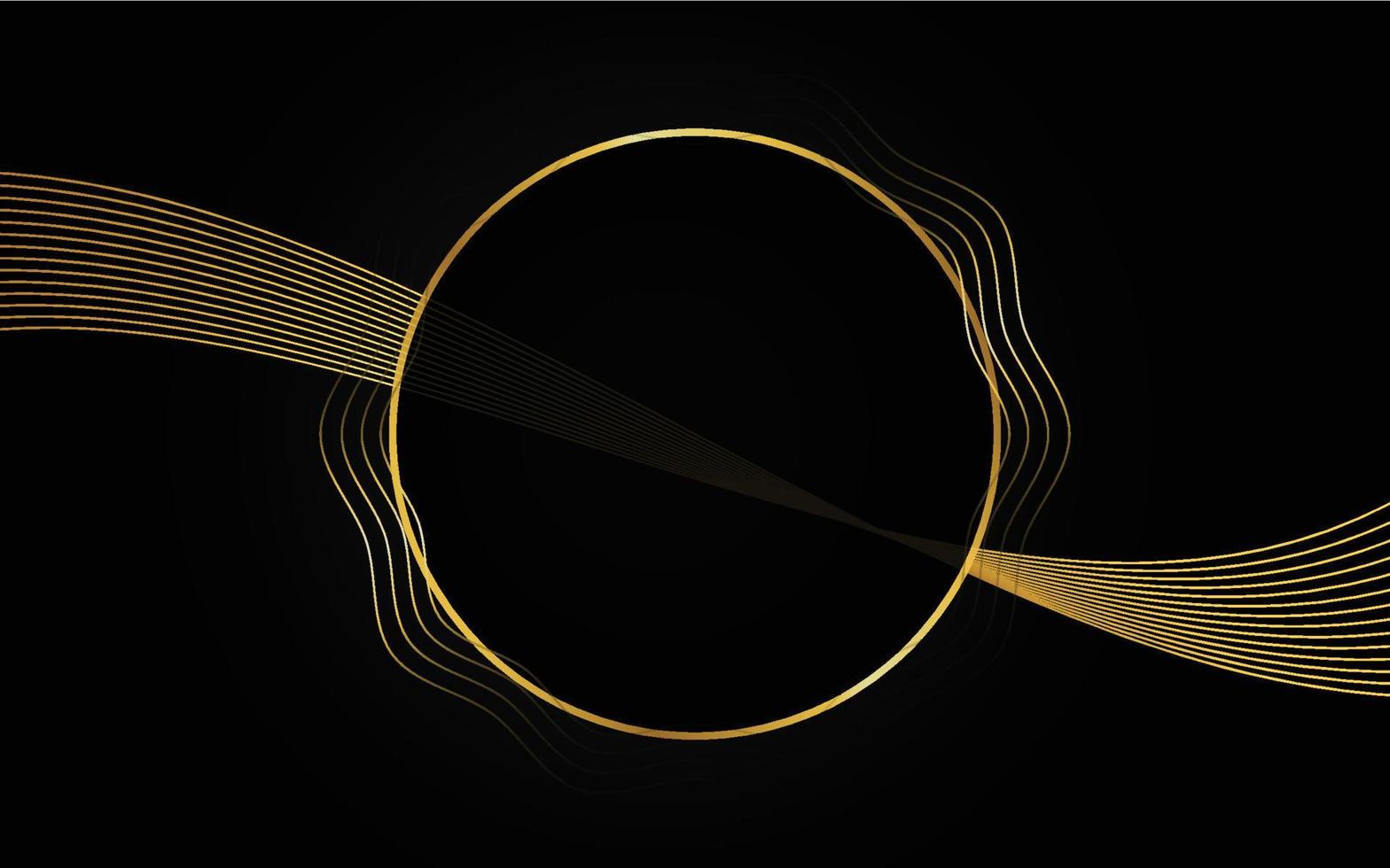 Abstract black and gold lines luxury background vector