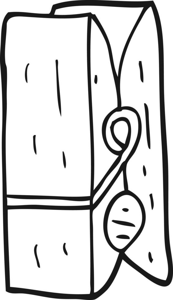 line drawing cartoon peg vector