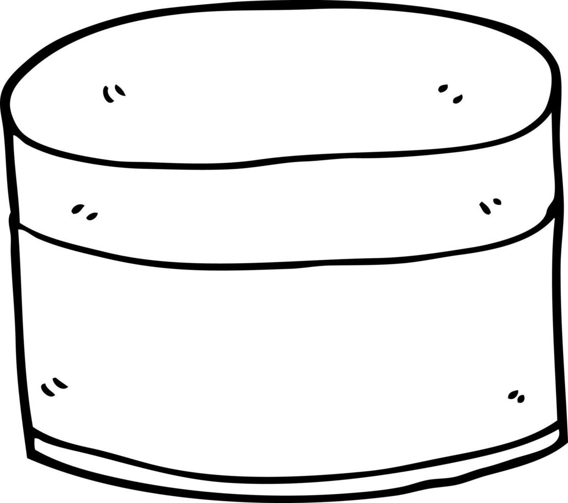 line drawing cartoon pot vector