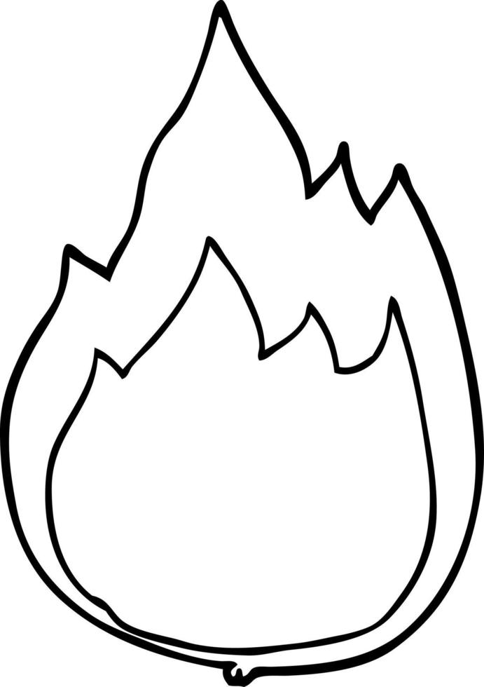 line drawing flame 12694420 Vector Art at Vecteezy