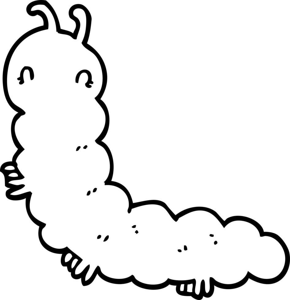 line drawing cartoon caterpillar 12694429 Vector Art at Vecteezy