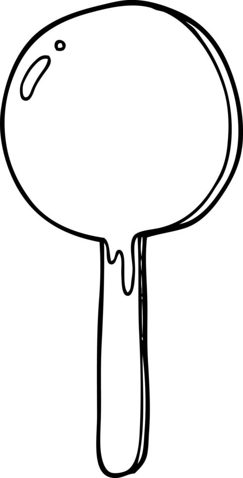 line drawing cartoon lollipop vector