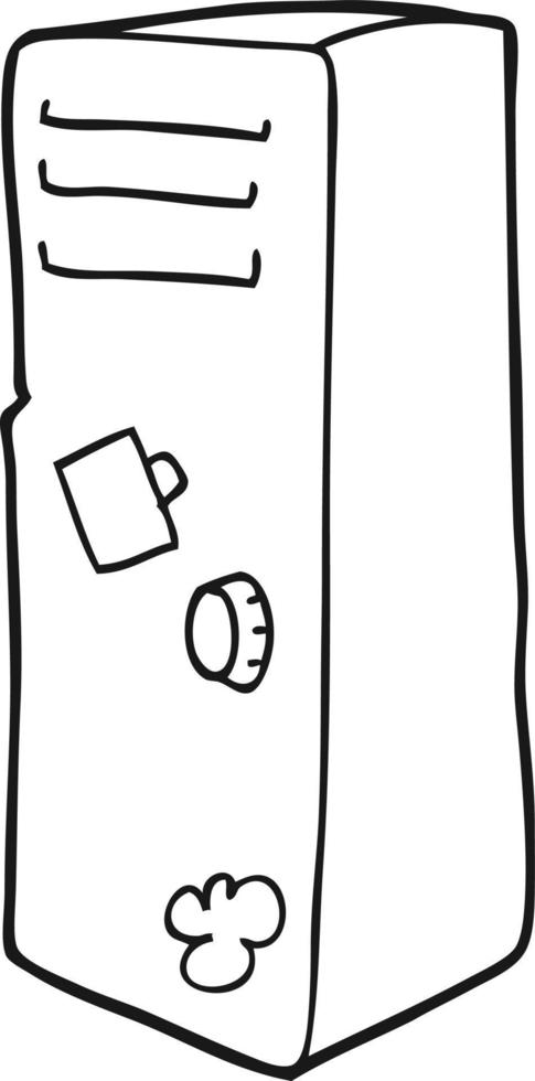 line drawing cartoon locker vector
