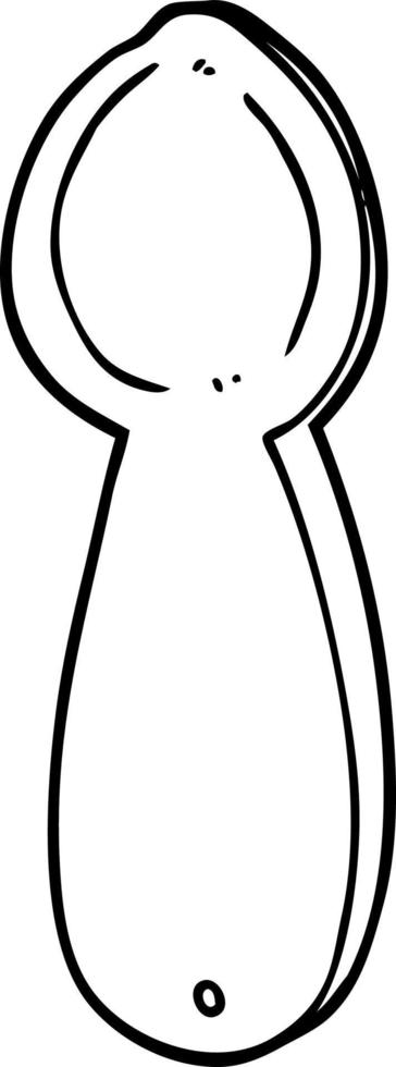 line drawing cartoon spoon vector