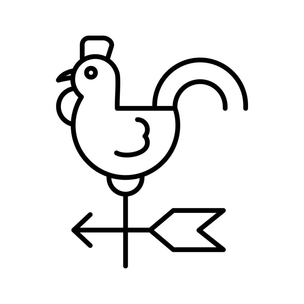 Wind Vane Vector Icon