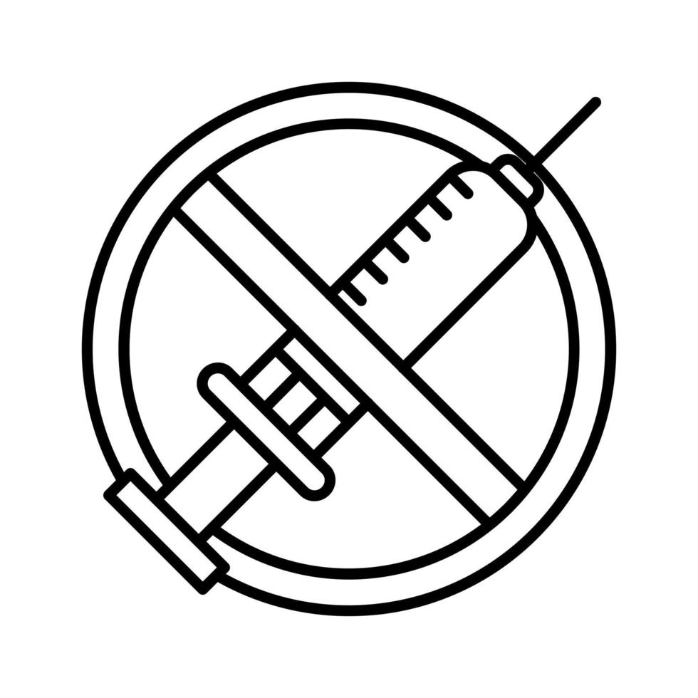 No Vaccines Vector Icon