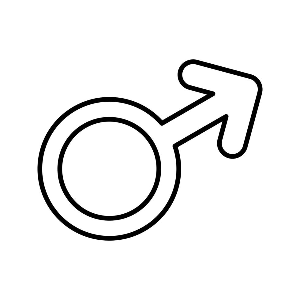 icono de vector de signo masculino