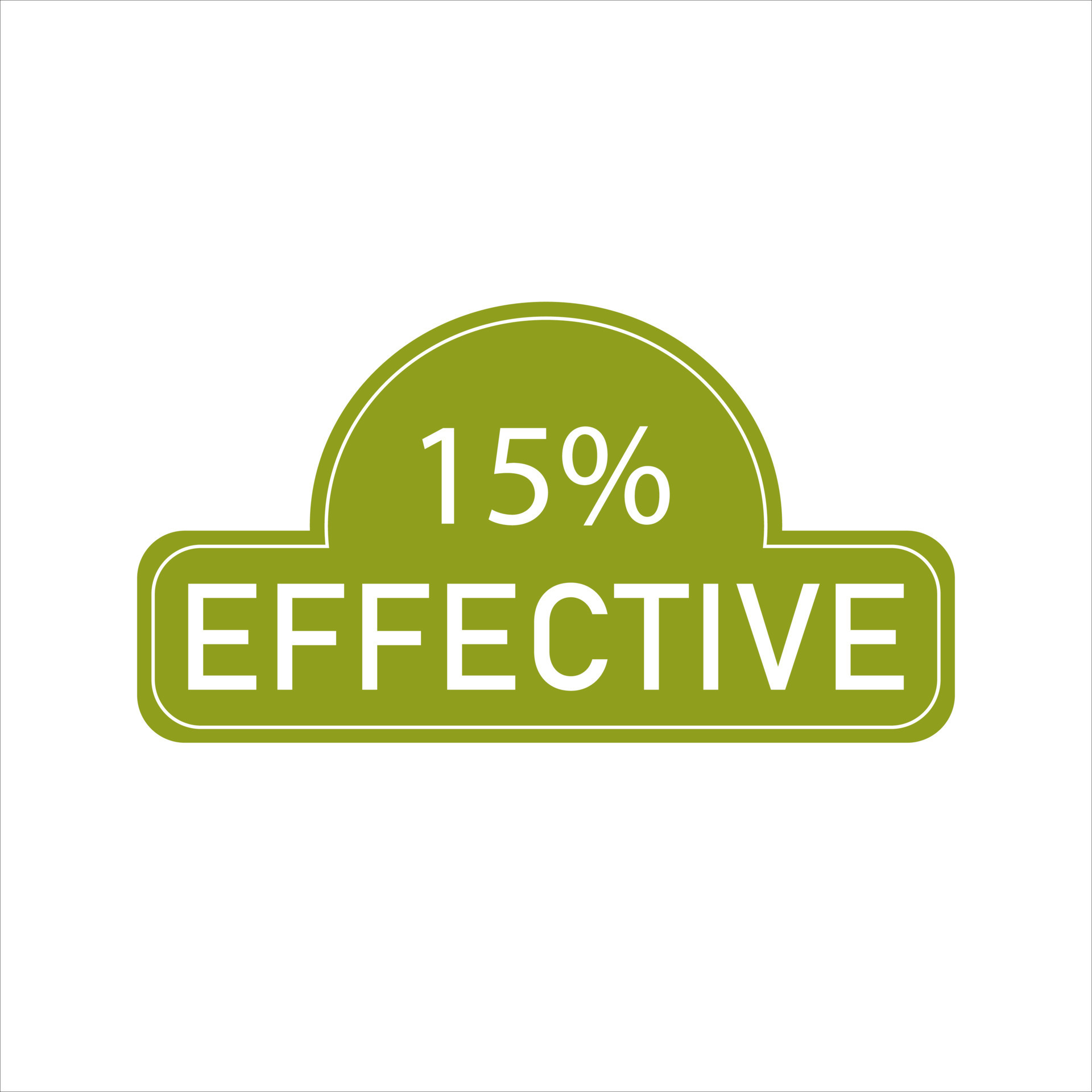15 Percentage Effective Sign Label Vector Art Illustration With 