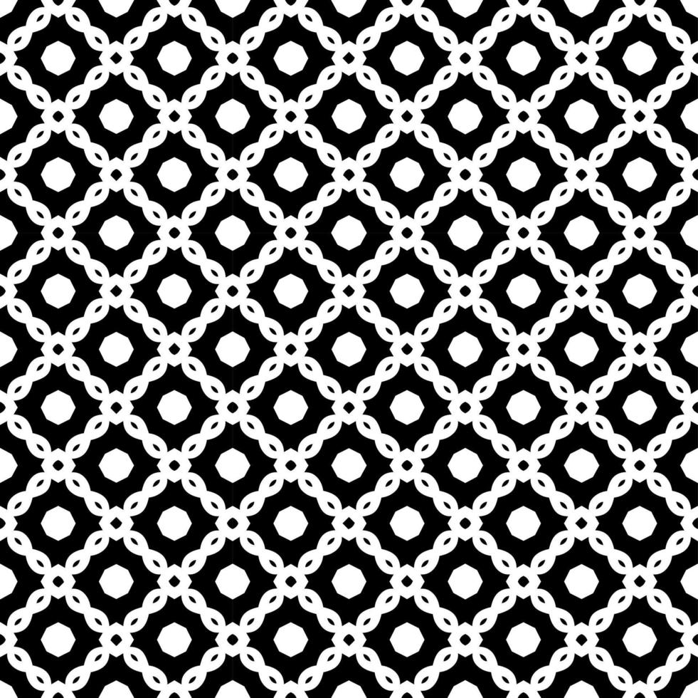 Black and white seamless pattern texture. Greyscale ornamental graphic design. Mosaic ornaments. Pattern template. vector