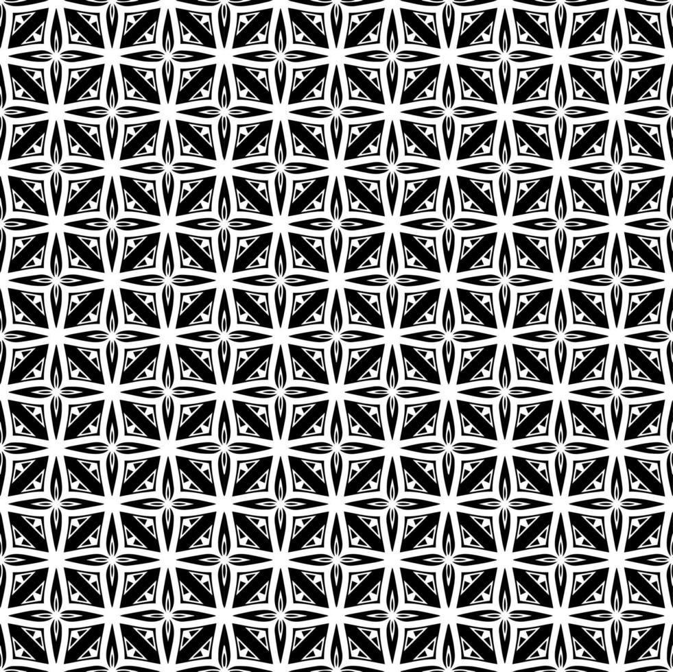 Black and white seamless pattern texture. Greyscale ornamental graphic design. Mosaic ornaments. Pattern template. vector