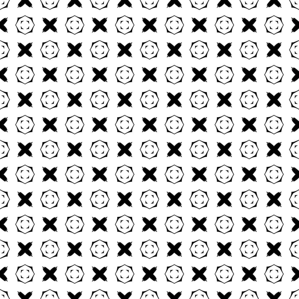 Black and white seamless pattern texture. Greyscale ornamental graphic design. vector