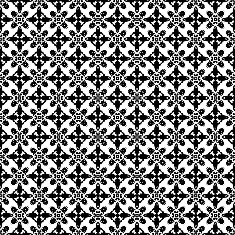 Black and white seamless pattern texture. Greyscale ornamental graphic design. vector