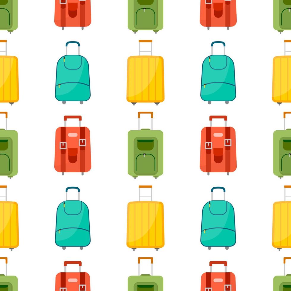Seamless pattern with travel bag with luggage vector
