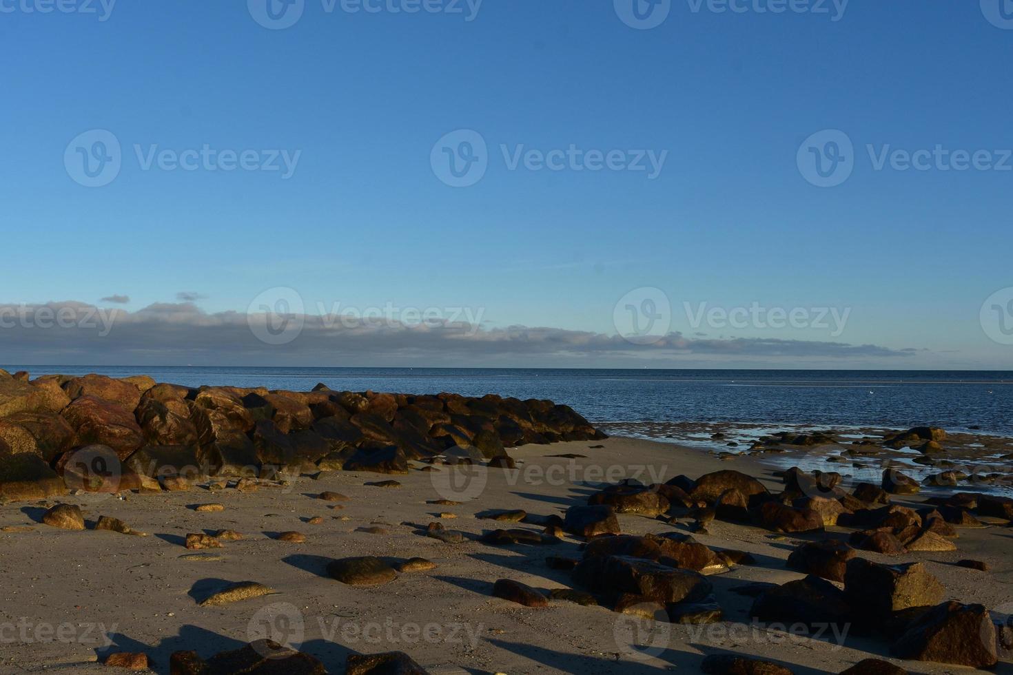 Appealing sea shore on the coast of barnstable photo