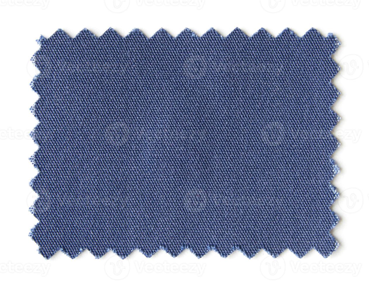 blue fabric swatch samples isolated on white background photo