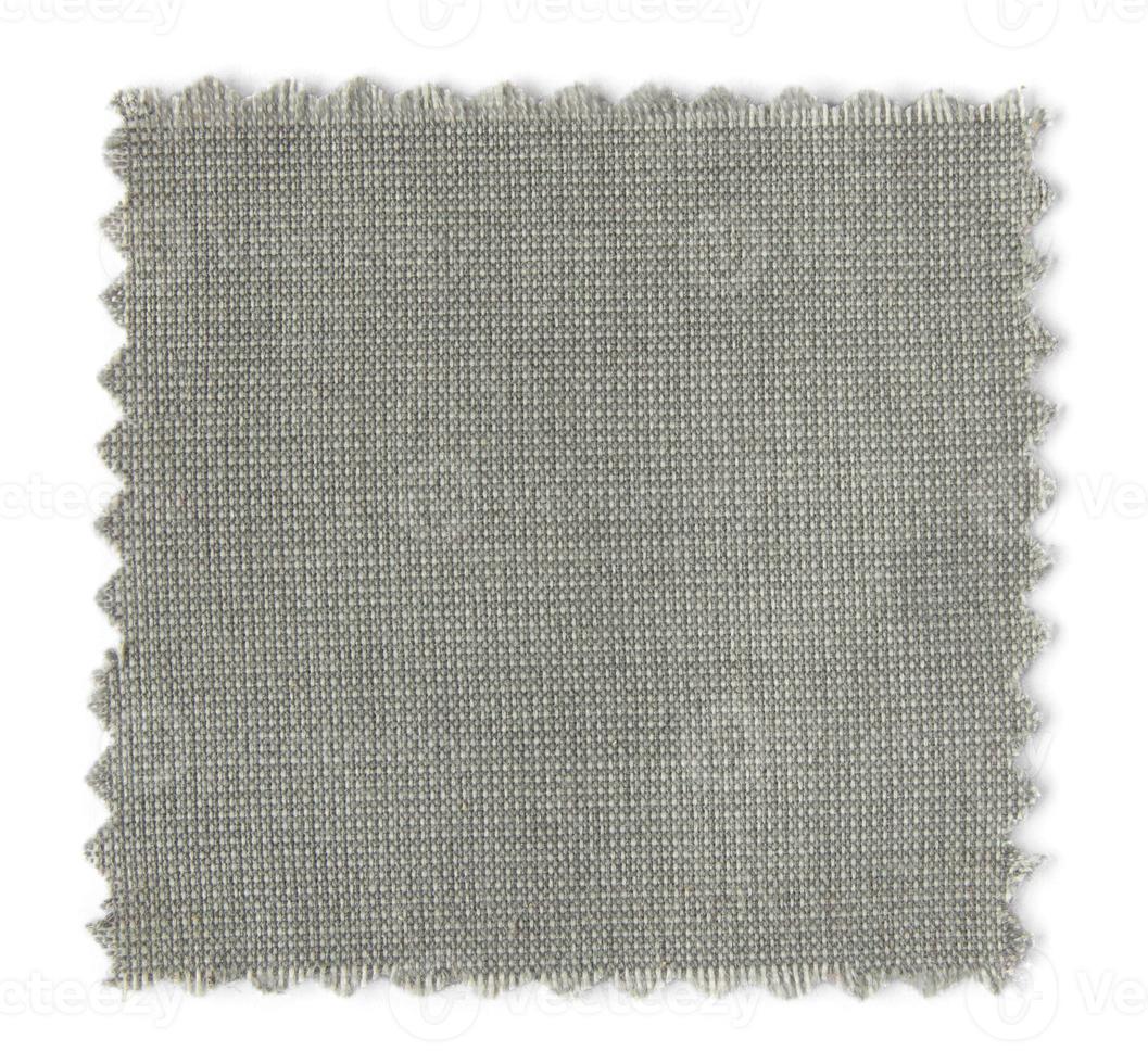 gray fabric swatch samples isolated on white background photo