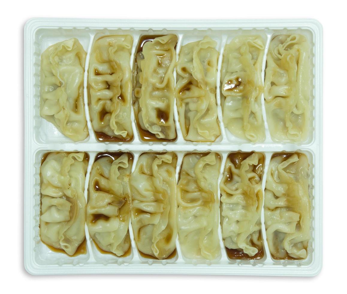 Chinese dumplings isolated a white background photo