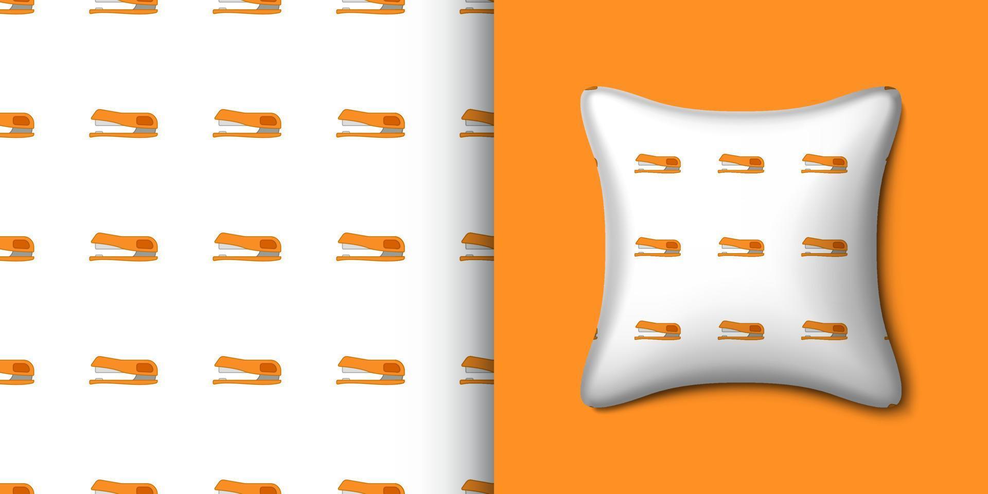 Stapler seamless pattern with pillow. Vector illustration