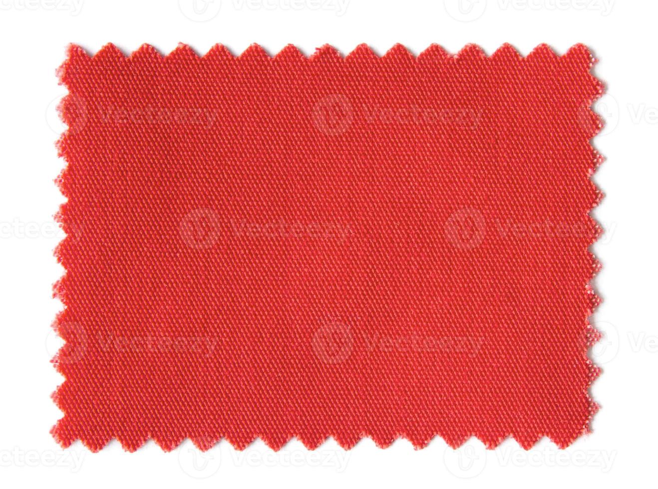 red fabric swatch samples isolated on white background photo