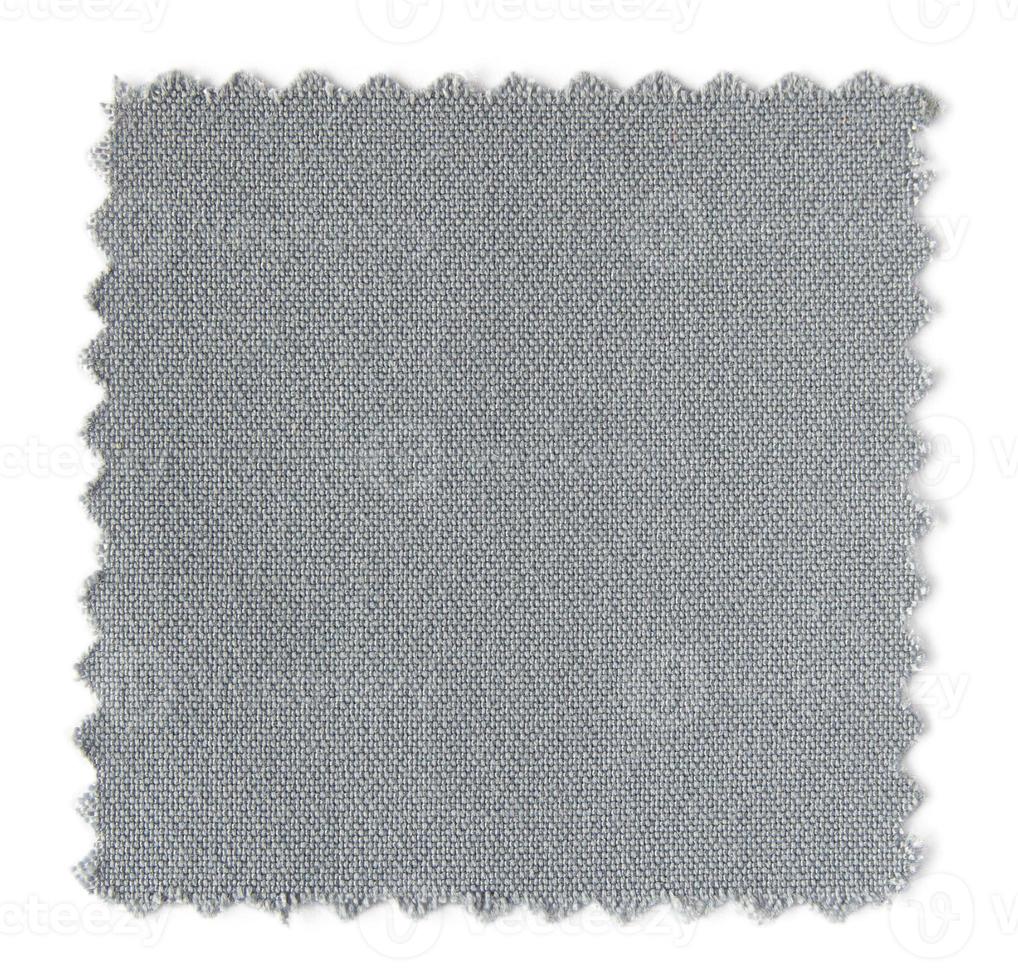 gray fabric swatch samples isolated on white background photo