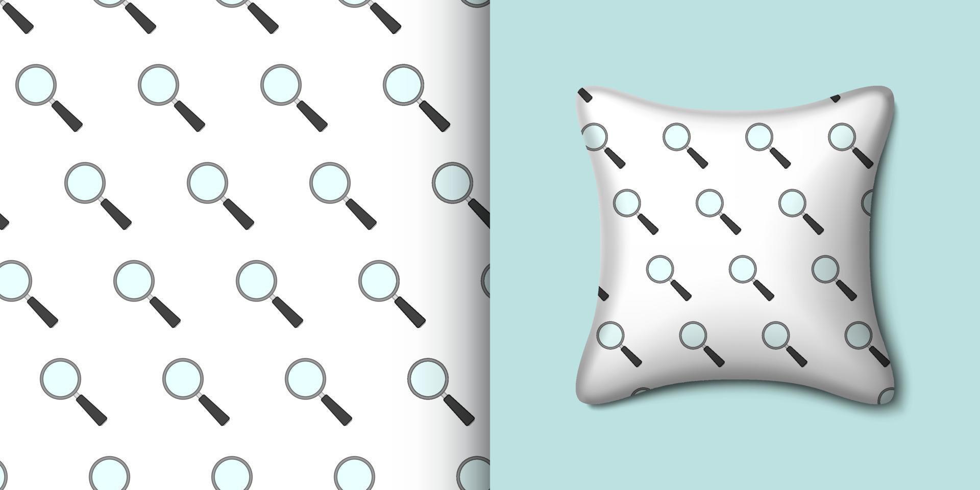 lupa de patrones sin fisuras con almohada. ilustración vectorial vector