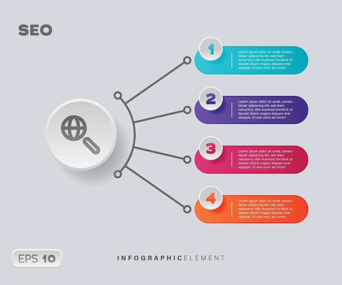 SEO Infographic Element vector