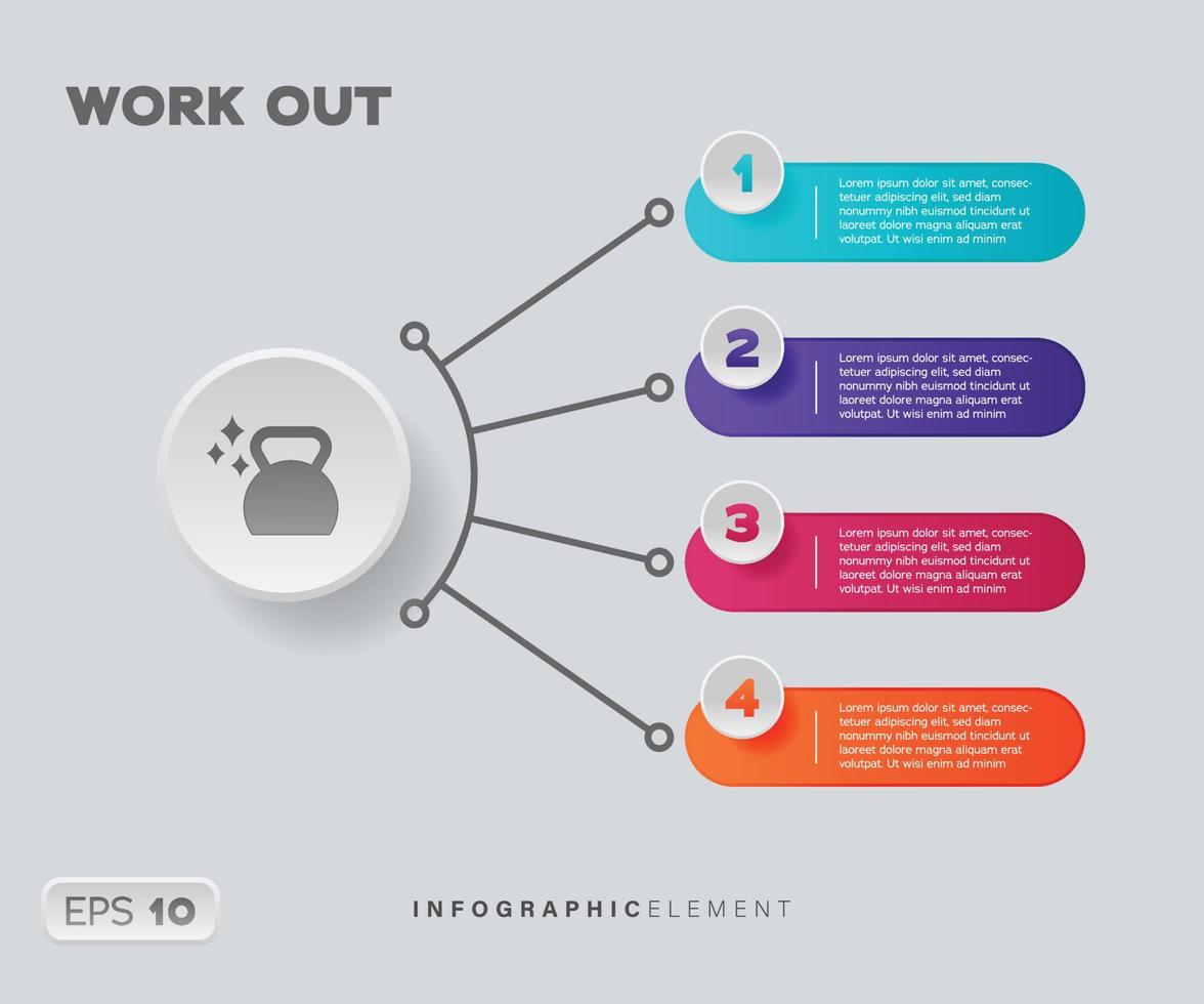 Work Out Infographic Element vector