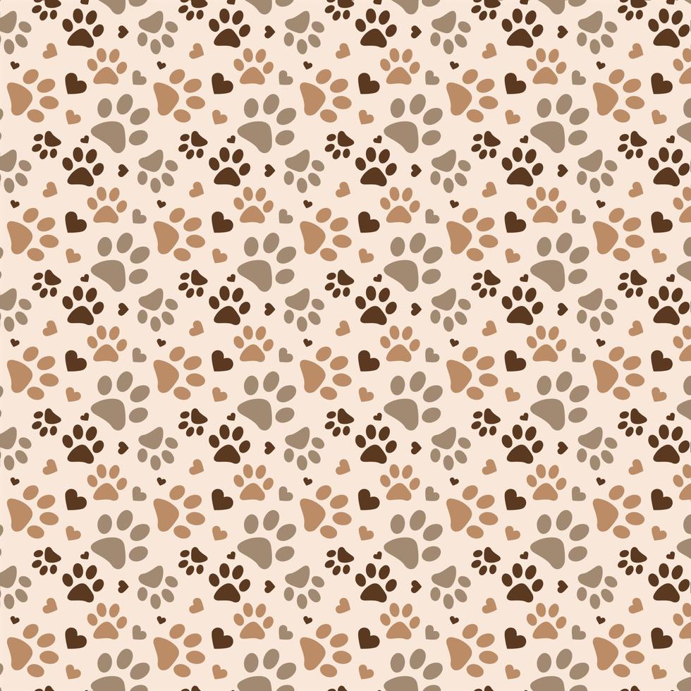 Cat Paw Print pattern vector