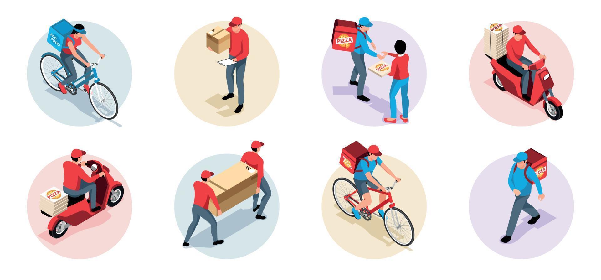 Delivery Compositions Set vector