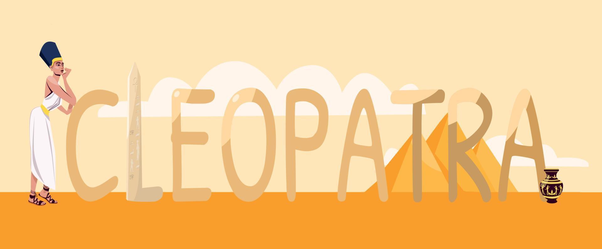 Cleopatra Flat Text vector