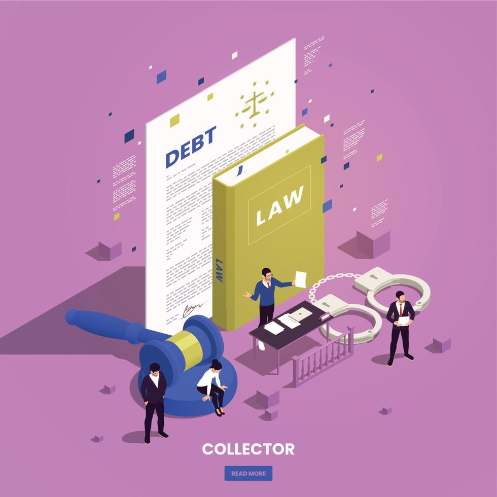 Financial Collector Isometric Composition vector