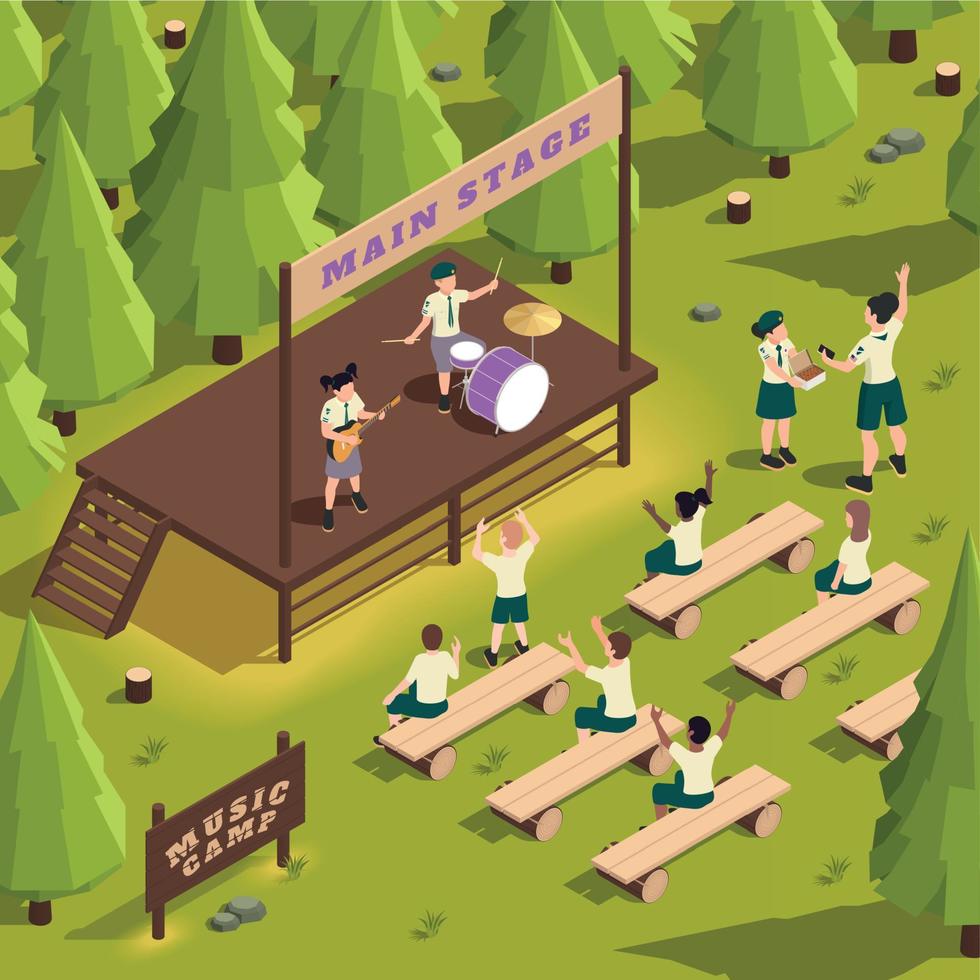 Summer Camp Illustration vector