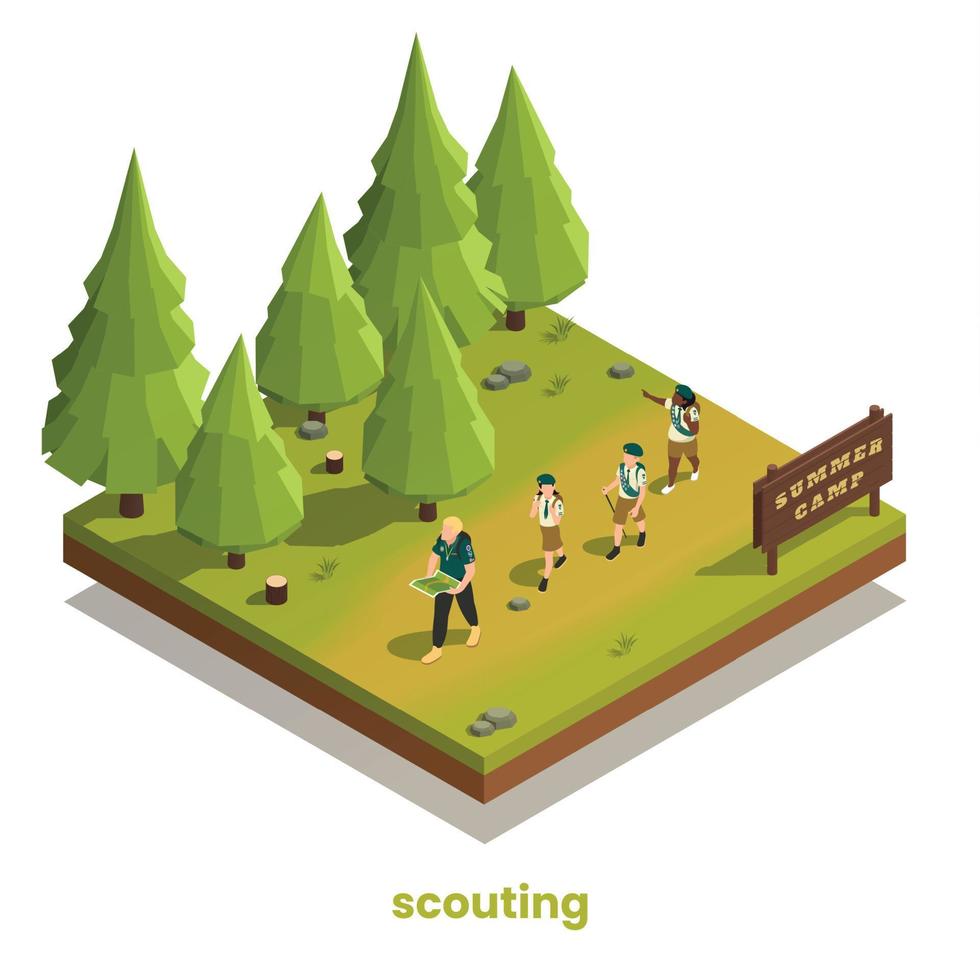 Summer Camp Composition vector