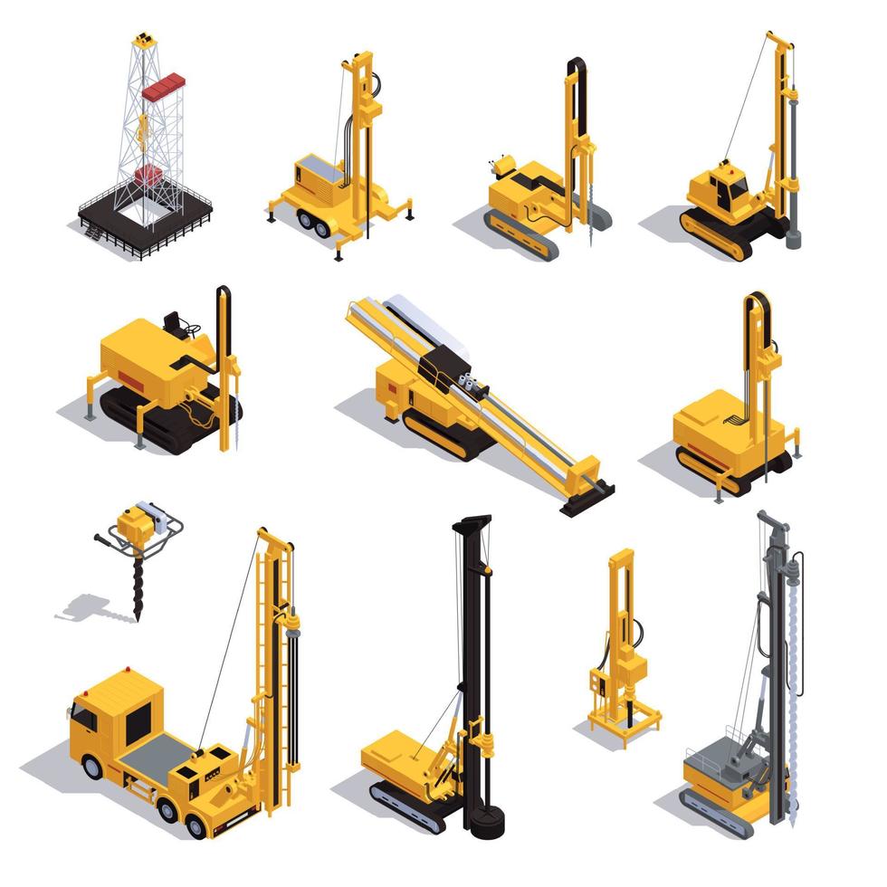 Well Drilling Set vector