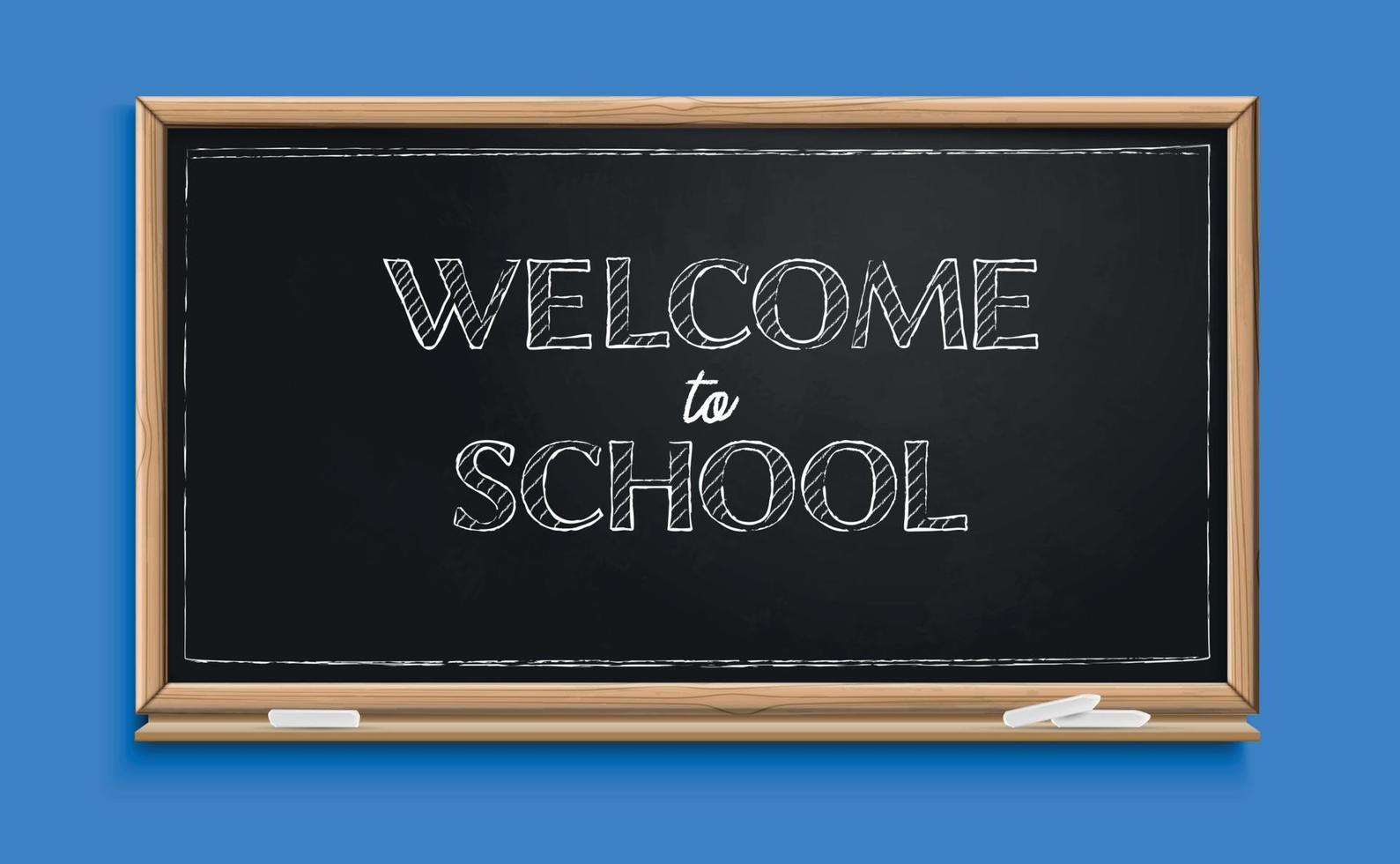 School Chalkboard Realistic Background vector