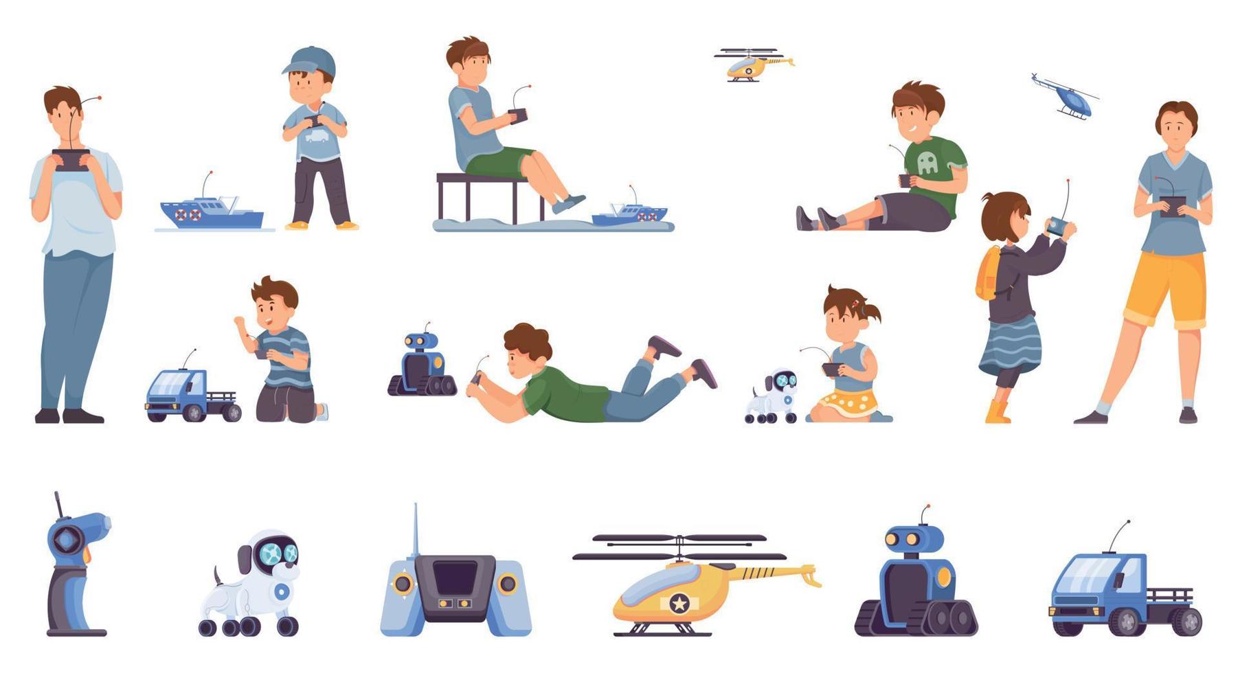 Controlled Toys Set vector